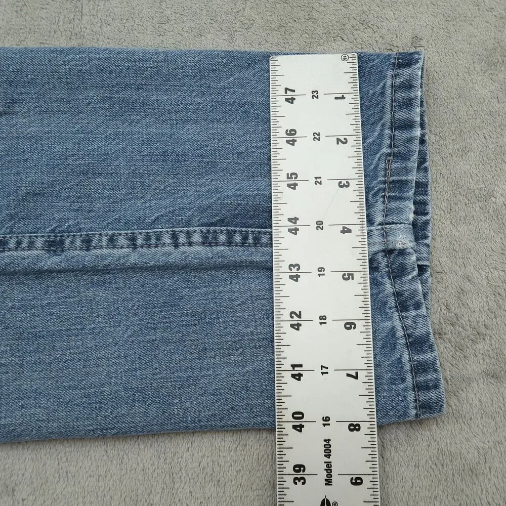 Levi's 514 Jeans Mens Size 38x30 Blue Straight Fit 100% Cotton Denim Stone Wash